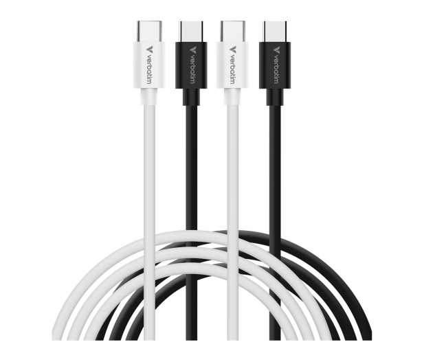 Verbatim Cable USB-C to USB-C 60W 100cm - 2 Pack - Black & White - 1607289 - zdjęcie